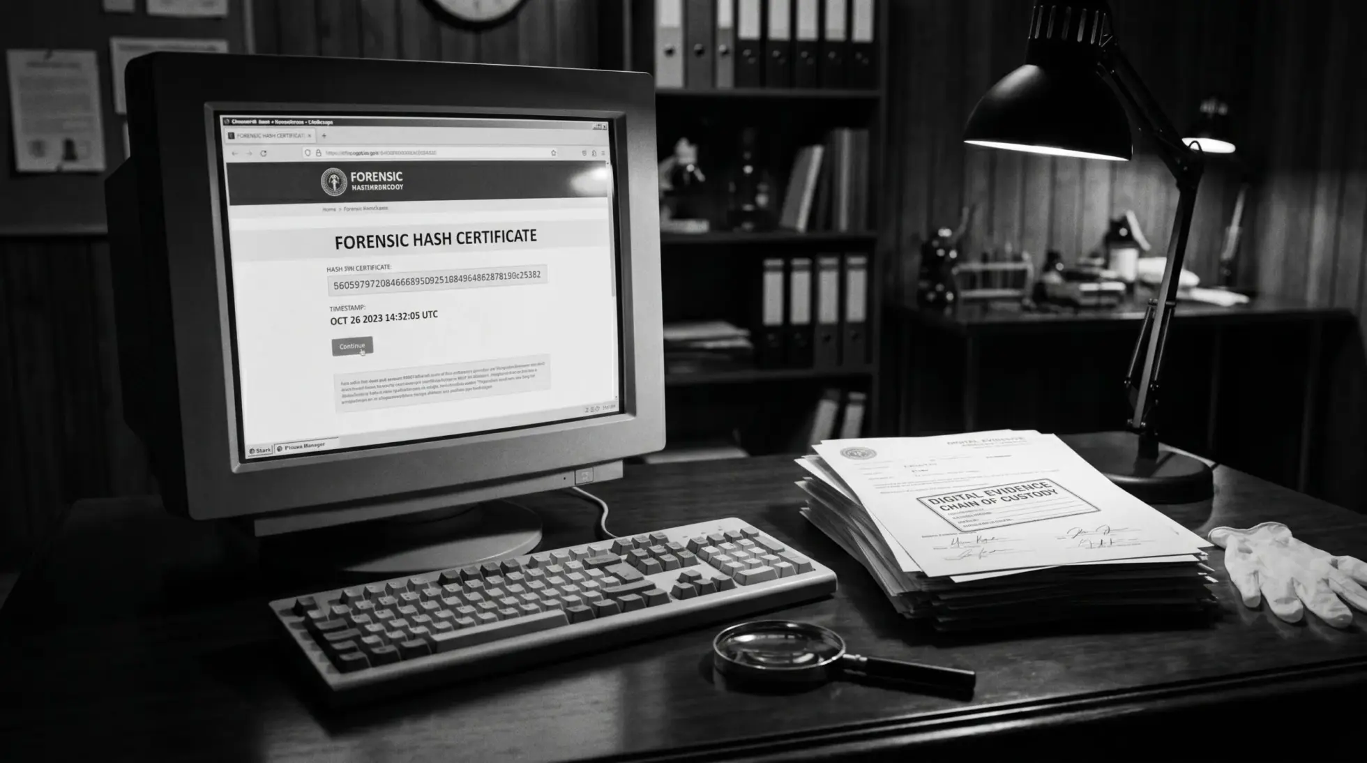 Screenshot as legally secure digital evidence, forensic documentation
