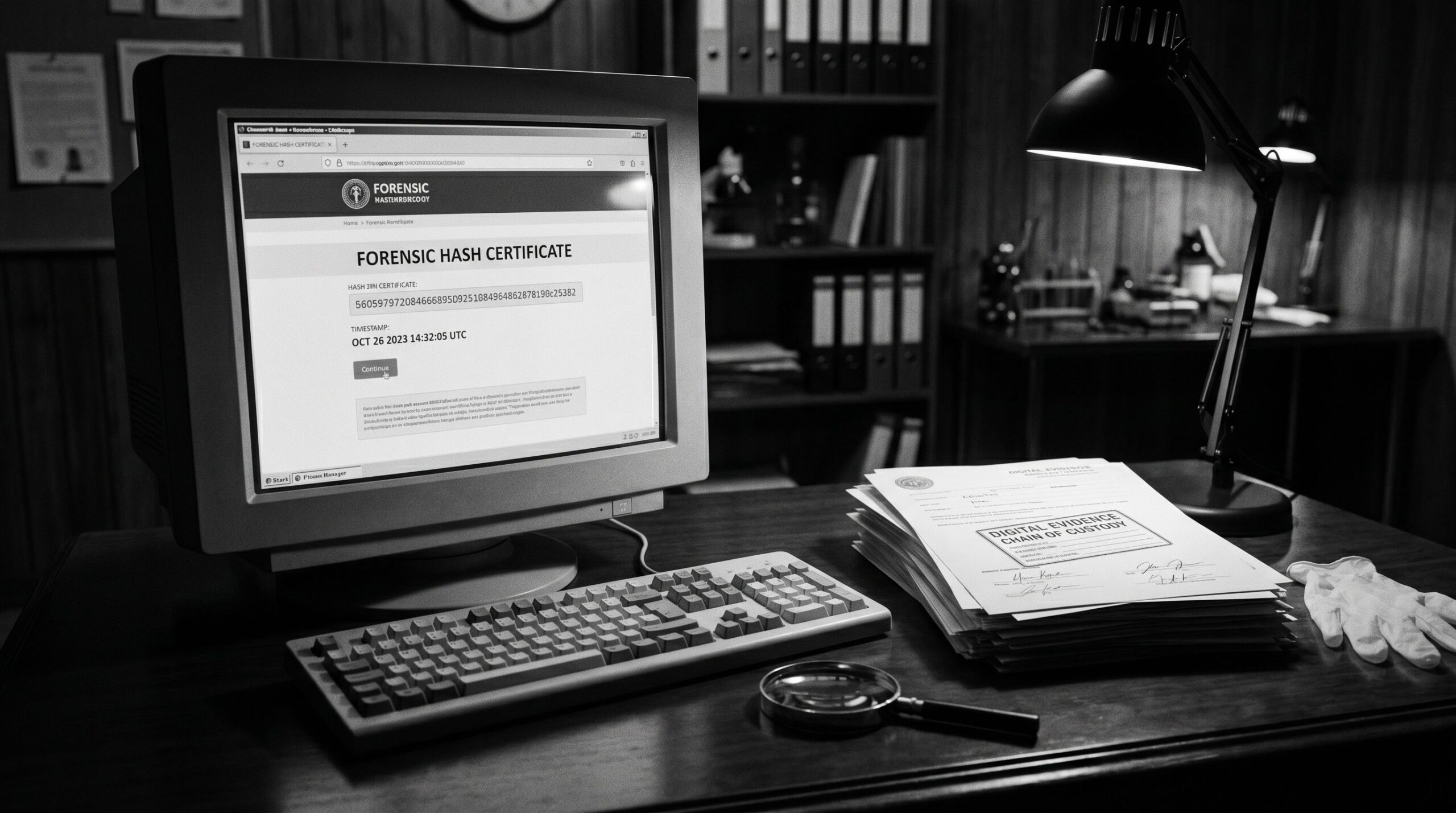 Screenshot as legally secure digital evidence, forensic documentation