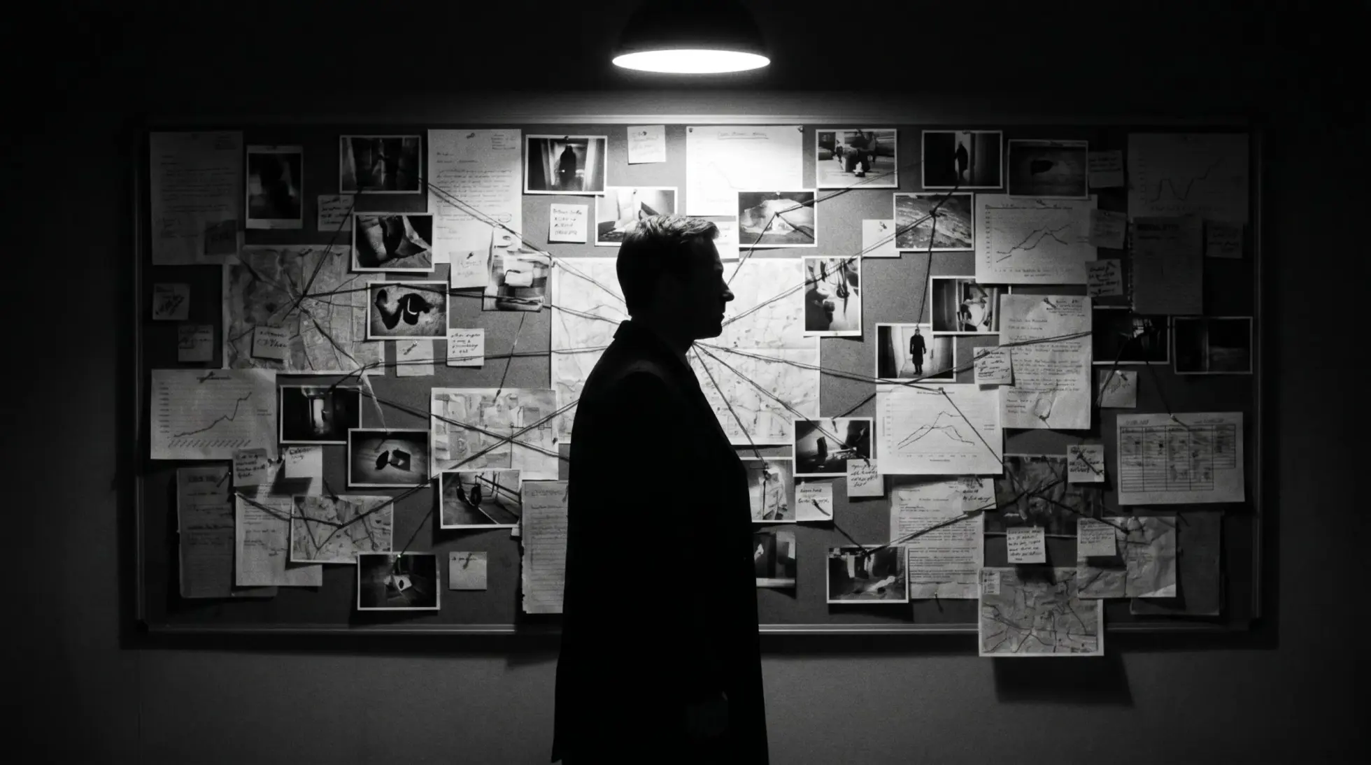 Crime evidence board in police briefing room, symbolizing a decade of criminological analysis in Germany