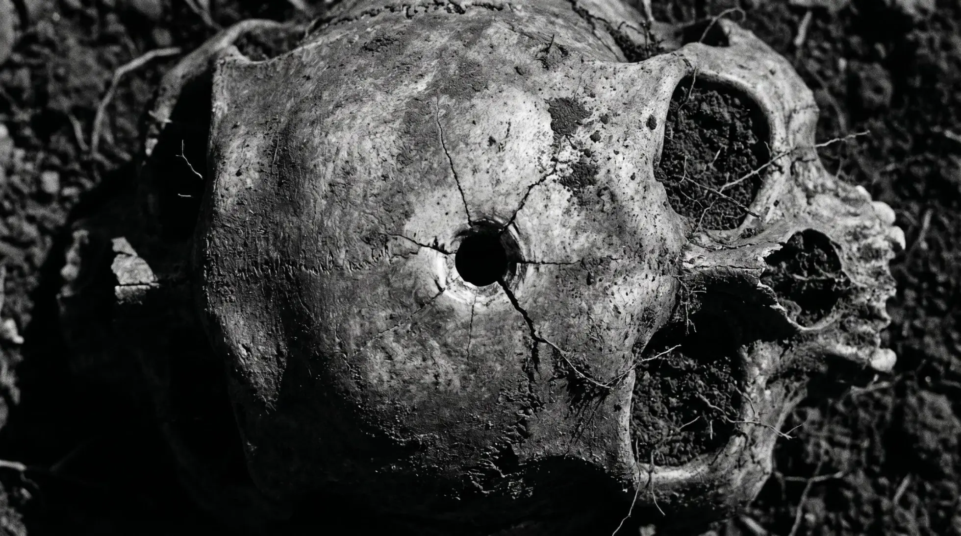 A buried skull in a garden uncovered by modern forensic science